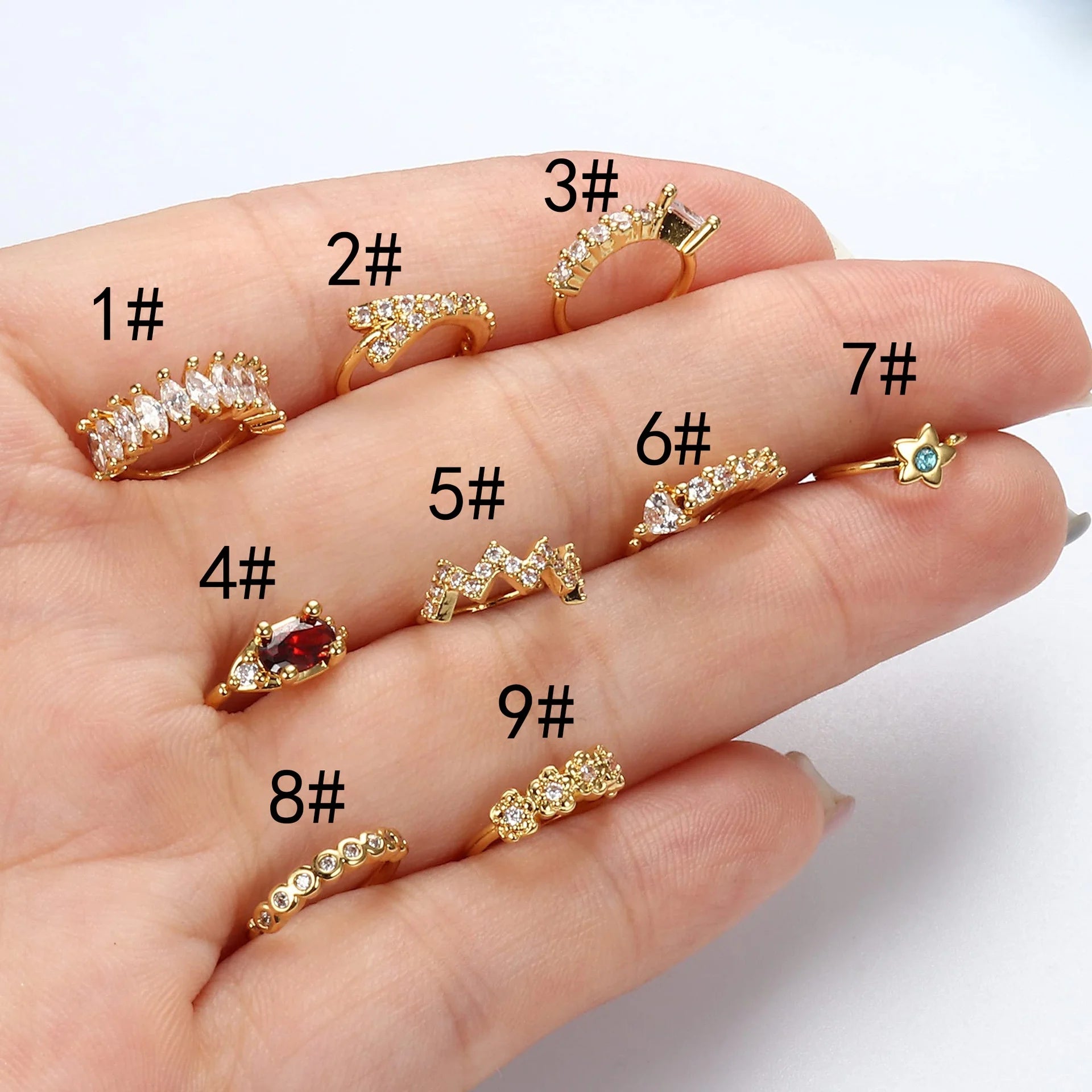 Gaby Stainless Steel Nose Piercing Jewelry Flower Nose Studs Nose Hoop Wholesale Body Piercing Jewelry
