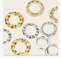 Rhinestone Crystal Metal Brass Round Eyelets 3mm-20mm for Shoes & Handbags-Silver/Gold/Gunmetal Eco-Friendly Nickel-Free