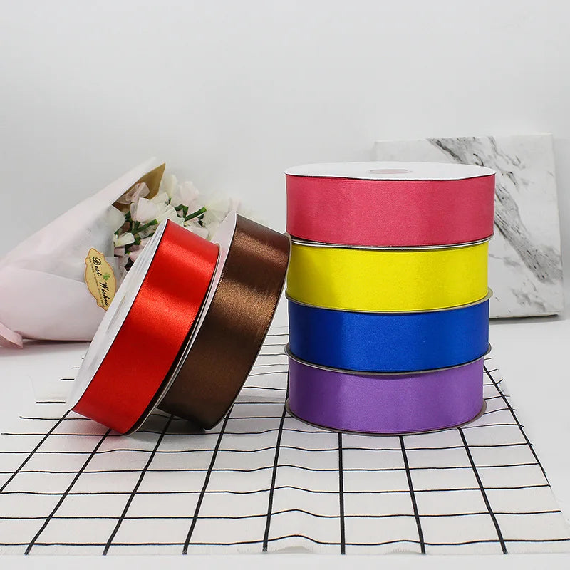 Factory Custom 4cm 1.5Inch Width 100Y Length Stain Printing DIY Gift Box Package Ribbon