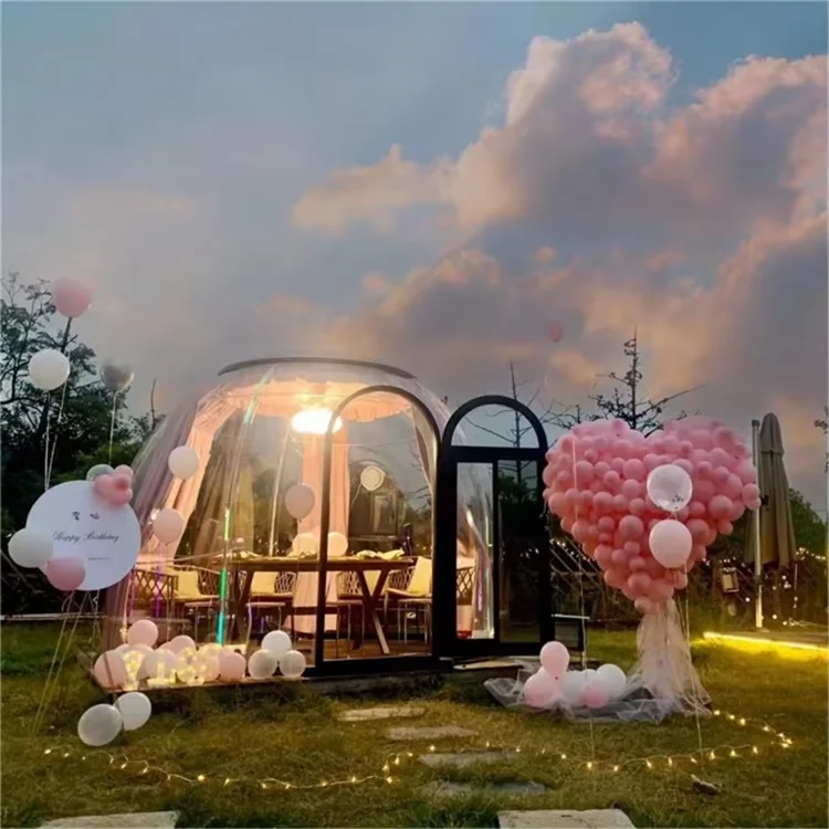 Full House Transparent Waterproof Glamping Igloo Polycarbonate Dome Resort Hotel Bubble House