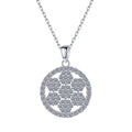 Factory Wholesale Full Iced Out Sparkling Moissanite 925 Sterling Silver Round Flower Trendy Moissanite Necklace