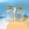 Plastic Leakproof 100ml 200ml 300ml 500ml Jar for Food Container Packaging with Bamboo Wooden Spoon