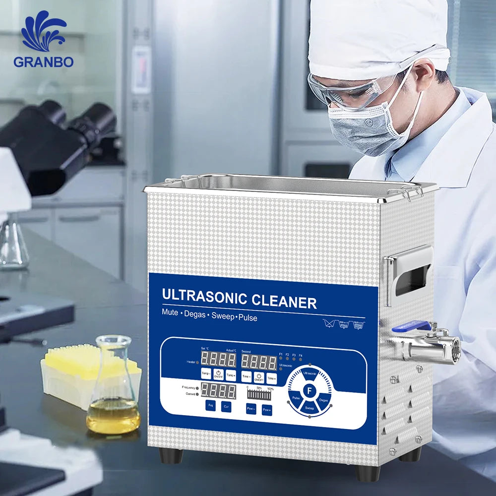 Industrial Electric Ultrasonic Cleaner 40KHz Sweep Pulse Degas Stainless Steel 30L Tank Granbo Brand Dental & Jewelry Cleaner
