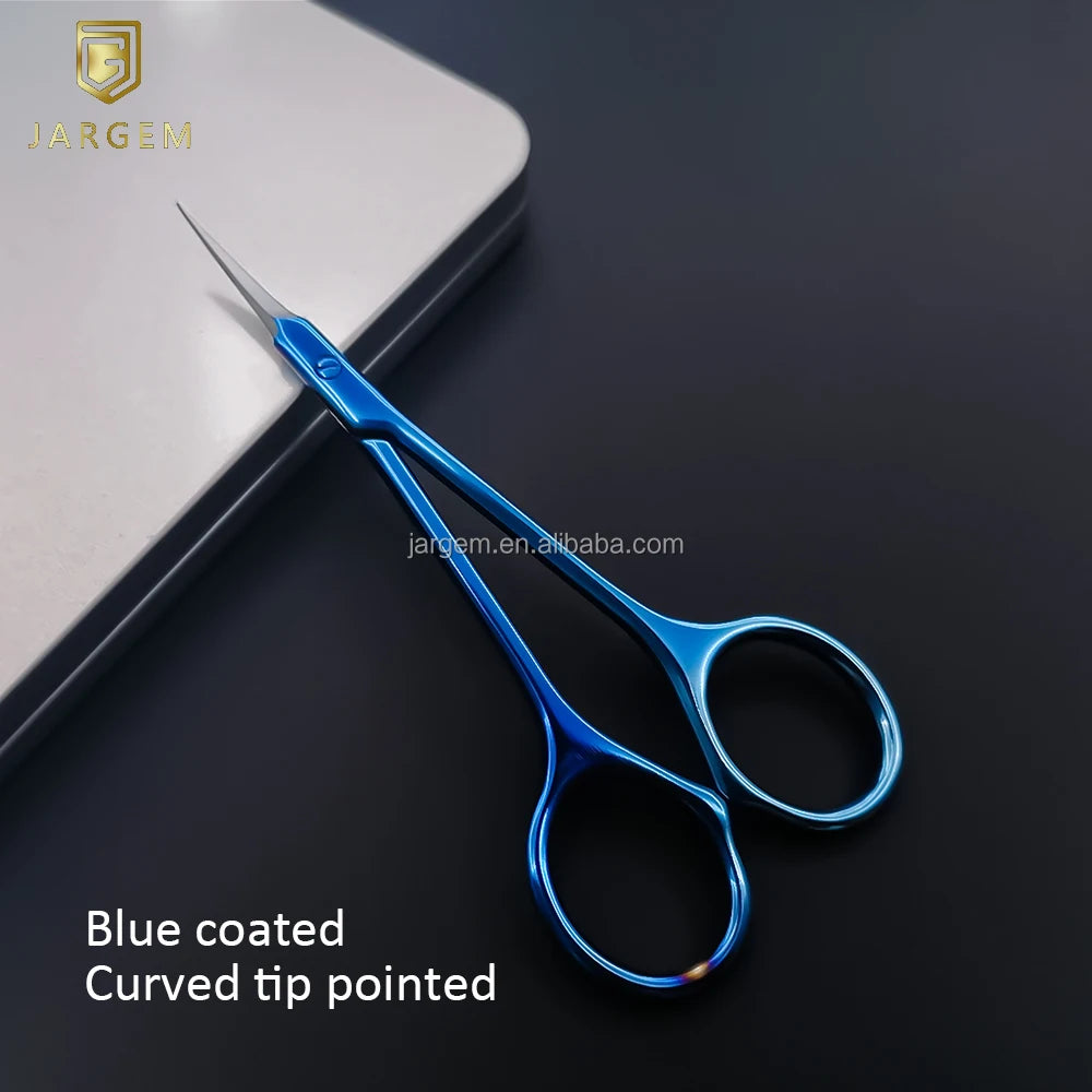 Low Moq Professional Nail Tools Manufacturer Wholesale Sharp Curved Nail Cuticle Scissors Russian Manicure Scissors