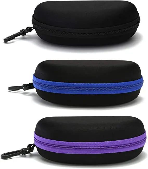 Sunglasses Portable Custodia Per Occhiali Travel Brillen Etui Zipper Eyeglasses Frame Glasses Hook for Mens and Womens