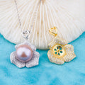 Pe011059 DIY 9-12mm Natural Freshwater Pearl Pendant Accessory 925 Sterling Silver Engagement Jewelry Necklace for Women