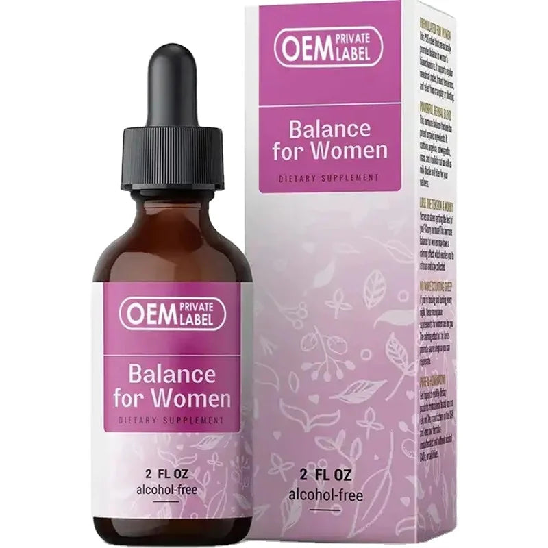 OEM/ODM/OBM Menopause Supplement Menopause Liquid Drops Women Healthy Hormonal Balance PMS Menopause Relief