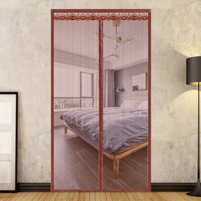 Modern Best Summer Home Magnetic Diamond Screen Door Optimal Mosquito Net for Living Room and Bedroom