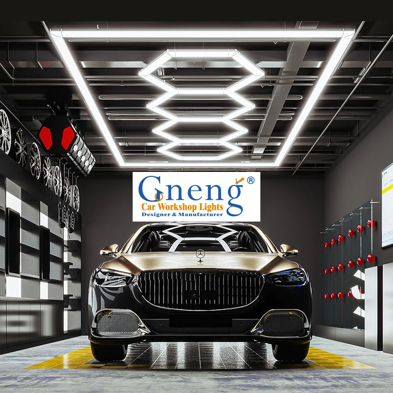 Various Shapes 80mm Width Light Tube Auto Inspection Garage Large Led Light Hexagon