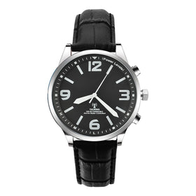 English Atomic Radio Controlled Talking Watch for Unisex Seniors Men Loud Sound Time Day and Date Alarm Clock Visually Impaired