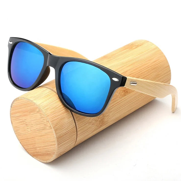 DOISYER 2022 Custom Engraved Logo Bamboo Sunglasses Brown Frame Wholesale Gafas De Sol