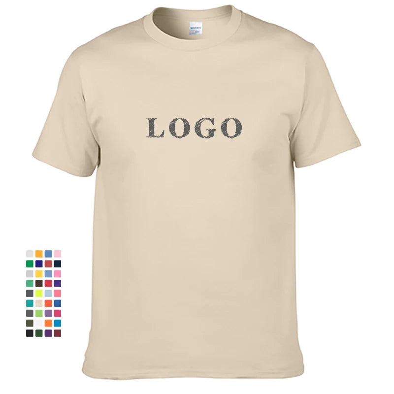 Men's T-Shirts Custom Embroidered Reflective Sublimation 180gsm Cotton Tshirt for Men