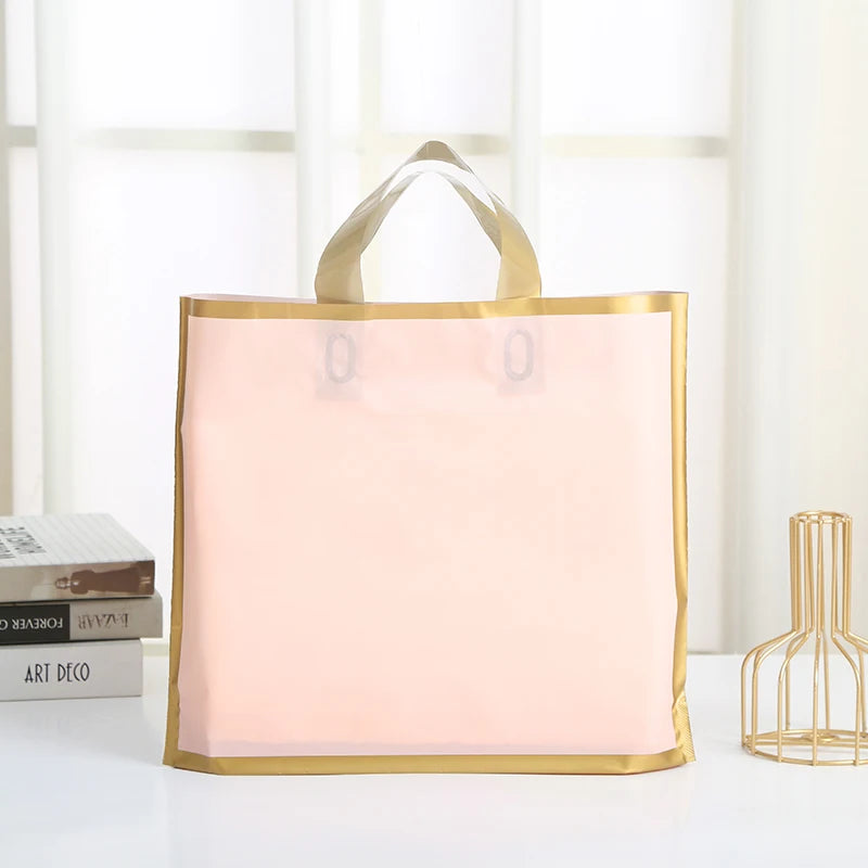 Fashion Plastic Package Bag Custom LDPE Plastic Shopping Packaging Hand Bag With Handle