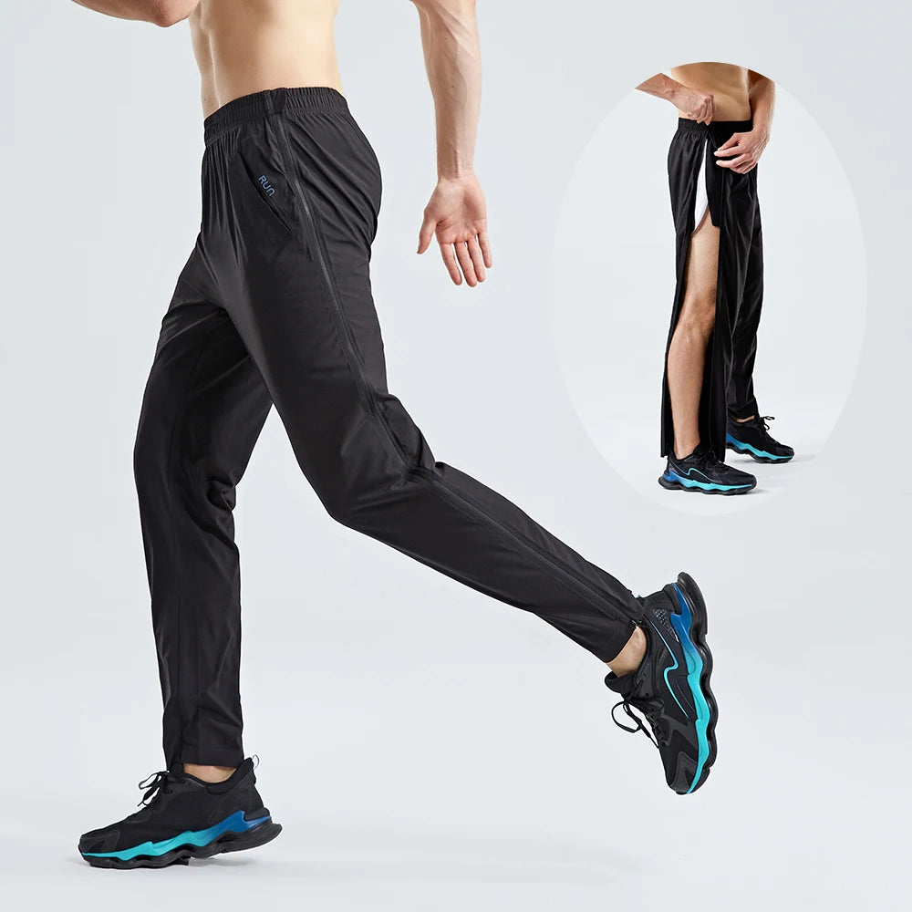 Mens Custom Logo Athletic Dry Fitness Breathable Training Jogger Casual Sport Pants Elastic Waist Runaway Style Nonwoven Weaving