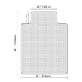 36"x48" Clear PVC Office Chair Mat with Lip for Carpet