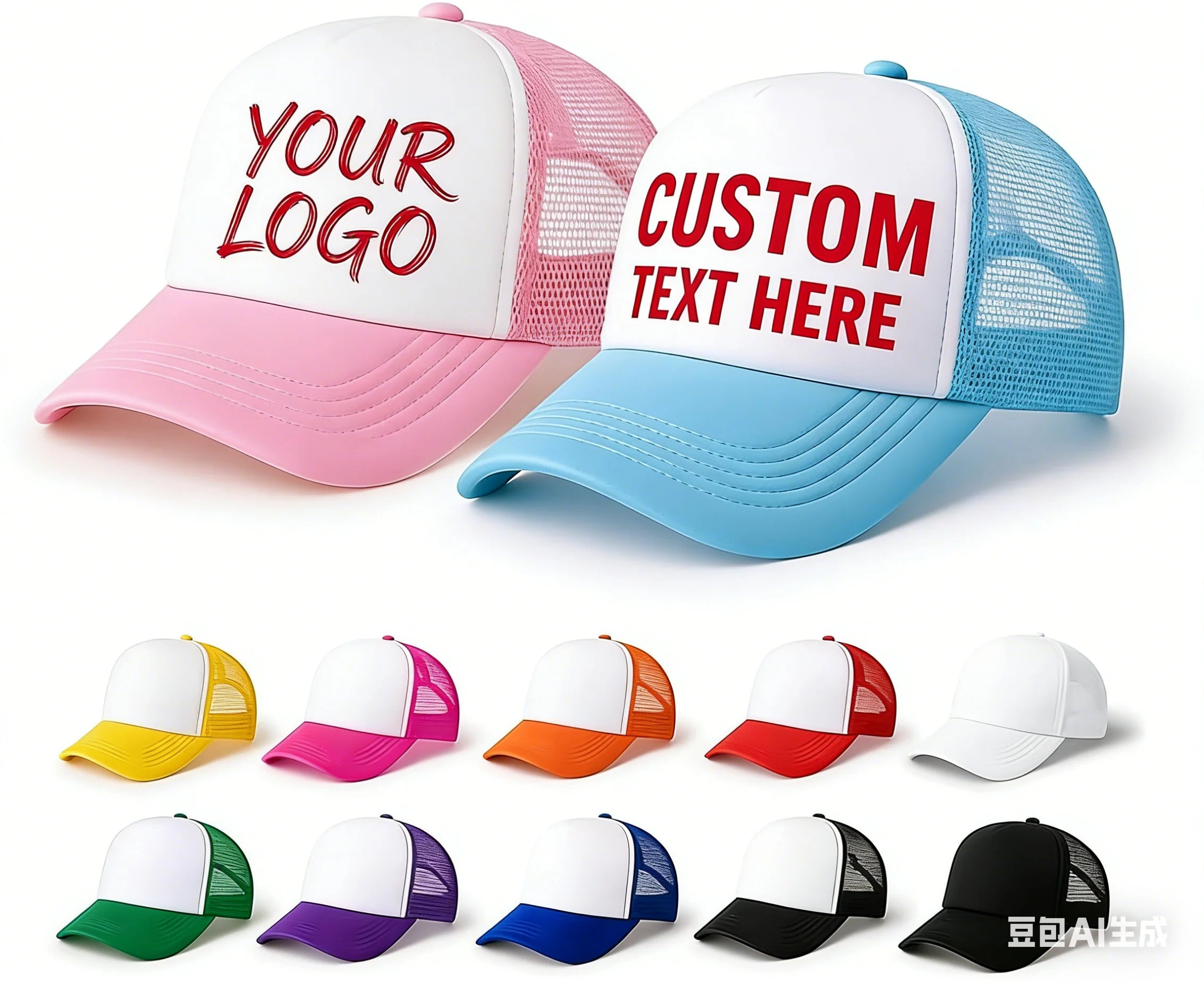 Sublimation Trucker Hat Custom logo Embroidery 5 Panel Polyester Hat for Foam Mesh Baseball Cap With logo Blank Trucker Hats
