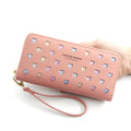 New Style Fashion Classic PU Leather Long Color Love Heart Phone WalletLady Large Capacity Multi-function Bag Wholesale