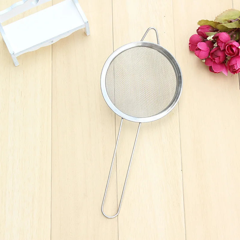 Large  Stainless Steel Strainer Sifters Good Quality Flour Stainless Steel Sifter  for Baking
