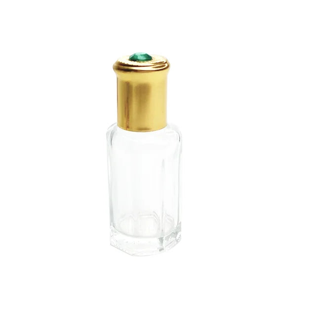 Wholesale 3ml6ml9ml12ml Essential Oil Octagon Perfume Roller Attar Bottles Empty Glass Screen Printed Custom Logo Roll on Bottle