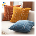 Innermor Modern Woven Luxury Jacquard Chenille Geometric Solid Square Zipper Closure Throw Pillow Case Hospital Office Home