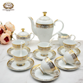 Karosa Luxury Fine Porcelain  Classic Royal Afternoon British Golden Bone China Eco-Friendly Ceramic Design Tea Coffee Set