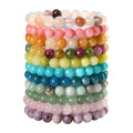 Handmade Beads Jewelry 8MM Wholesale Natural Stone Bracelets Gemstone Healing Quartz Crystal Bracelet for Woman Men Jewelry