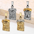 Non Tarnish Two Tone Multicolor Jesus Piece Face Pendant Stainless Steel Custom Jewelry Vintage Necklace Pendant Charms