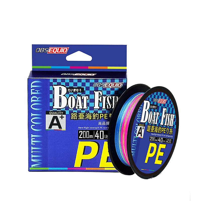 Factory Price High Strength 200m 12x Multicolored Floating Multifilament PE Braided Fishing Line Saltwater Carp Lake Stream