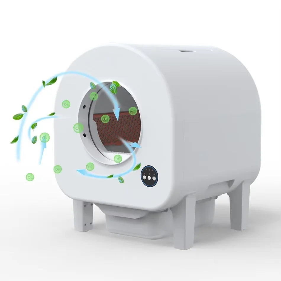 2026 New Cat Accessories Ti+ Intelligent Automatic Smart Cat Litter Box Areneros Para Gatos Self-Cleaning Litter Box for Cats
