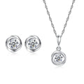 Daidan Jewelry Sets 925 Sterling Silver Elegant Simple Twisted Zirconia Jewelry Sets for Women MegaBDM