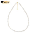RINNTIN GPN26 Fine Jewelry 14K Gold Plated Pearl Necklace Women Wholesale 925 Sterling Silver Baroque Freshwater Pearls Necklace