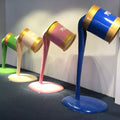 Customized Resin Crafts Ornaments Fiberglass Upside Down Oil Drum Statues Props for Selfie Room Decoration