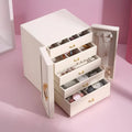 2023 Wholesale Transparent Jewelry Display Boxes Five Drawer Storage Box Rectangle for Ring Pe Film Gemstone Rectangular Jewelry