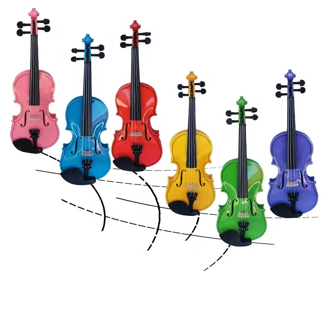 Hot Sale Cheap Price Color Student Beginner Plywood Violin Maple Stringed Instrument with Triangle case Brazil Wood Bow GVT015CC