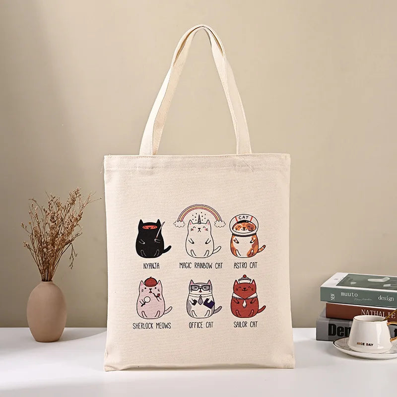OEM Custom Printed Cartoon Mini Canvas Tote Bag