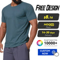 Custom Men's Breathable Quick Drying Gym T Shirt Skin Friendly Loose Crew Neck Short Sleeves Running Solid Color Training Tee