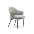Modern Dining Chair Upholstered Backrest With Armrests Living Room Chair Home Furniture Dining Room Lounge Leisure Chair GRAY