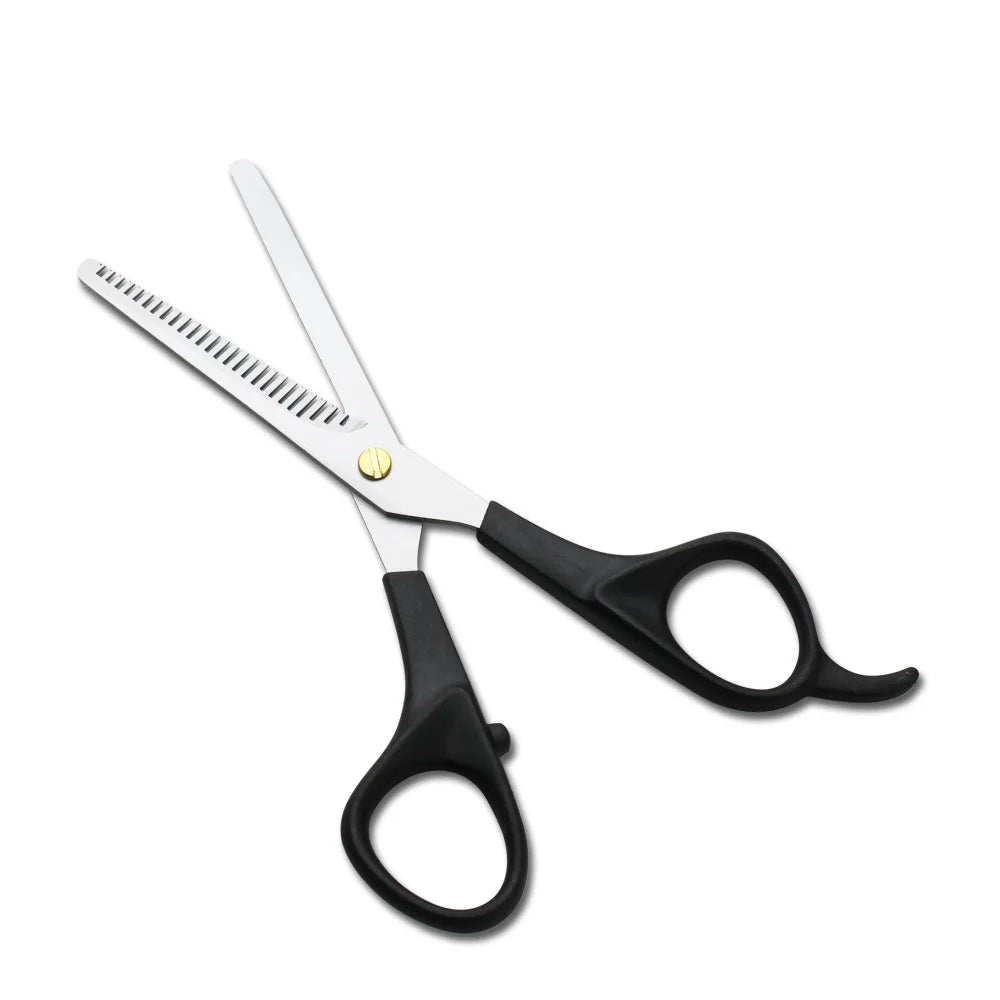 6.5 Inch Durable Plastic Handle Stainless Steel Thinning Shear Professional Hair Scissors for Home Use