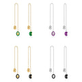 Brass Plated Vintage Colored Enamel Pendant Ear Wires Earrings for Women Gift Jewelry Custom Design