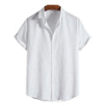 Wholesale Mens Stripe Shirt Button up Collar Shirt Casual Plus Size Men's Shirts for Men Short Sleeve