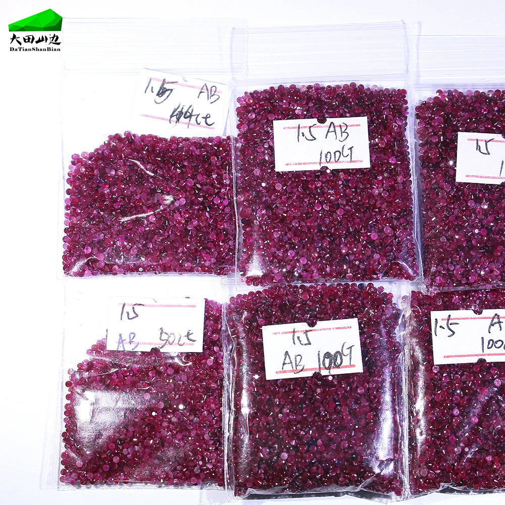 2026 1A New Natural Ruby Stones 0.8-3.0mm Red Heat Treated Quality Gemstone for Jewelry View Photos