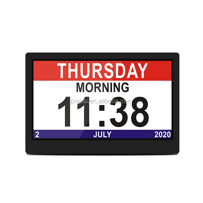 Wholesale 10.1 Inch Lcd Screen Digital Table Clock Dementie Klok With Multi Languages
