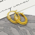 Wholesale Ilona 18K Gold Plated Zircon Earrings Trendy Copper Jewelry Hoop Earrings for Women for Gift