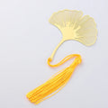 Promotional Bookmark Gift Silver Leaf Tassels Quran Cute 3D Custom Metal Enamel Book Marks Bookmark Pressed Flowers Bookmarks
