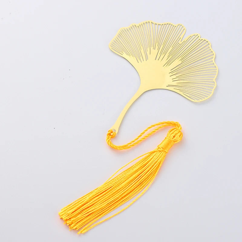 Promotional Bookmark Gift Silver Leaf Tassels Quran Cute 3D Custom Metal Enamel Book Marks Bookmark Pressed Flowers Bookmarks