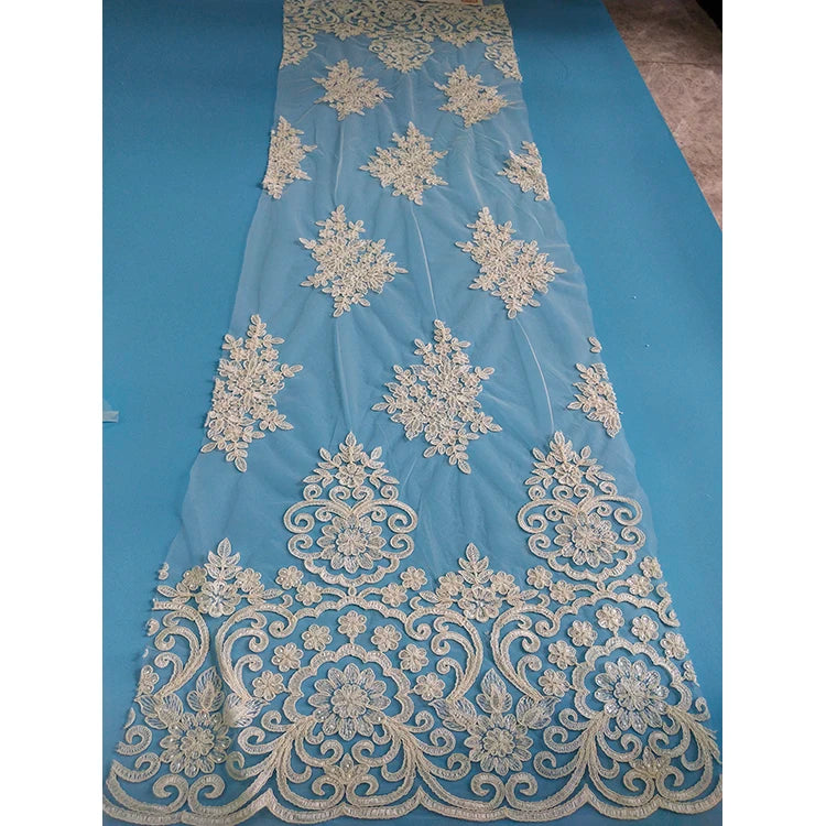 Luxury Wedding Dress Bridal French Net Lace Fabric for Africans Rayon Tulle Lace Fabric