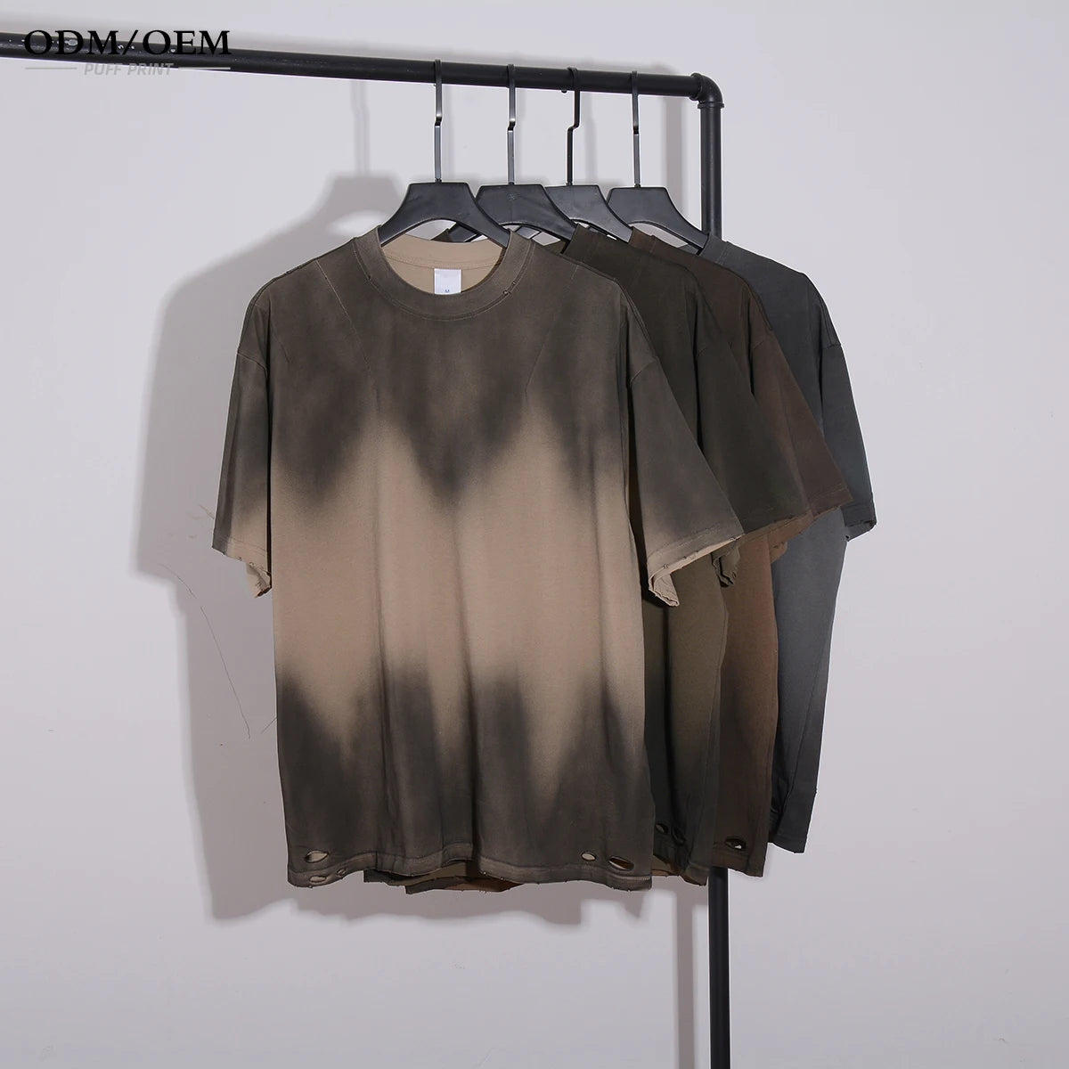Oversize Tshirt Acid Wash T Shirt Custom Graphic Your Design Logo Plus Size Vintage T-shirt Blank Heavyweight Cotton for Men