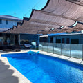 Tewango 2M X 10M 95% Shading Telescopic Wave Sunshade Net Pergola Sliding Canopy Anti UV Breathable 180gsm HDPE Fabric Sun Sails