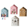 Tailai Wall Mounted Wooden Key Holder House-Shaped Key Cabinet for Wall Wooden Key Box for Home Decorative Key Holder