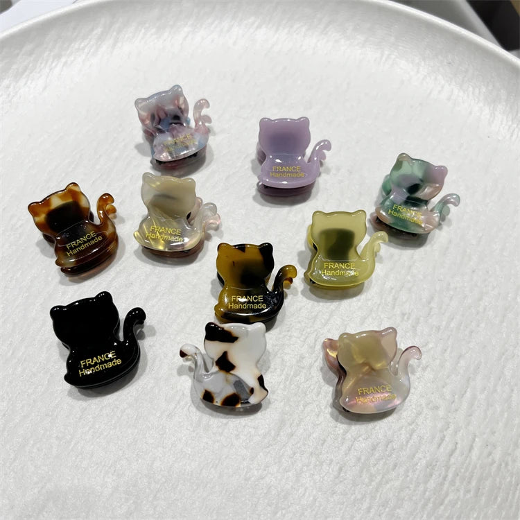 Hot Sale Mini Cat Claw Clip Cute Acetate Hair Accessories for Girls Wholesale
